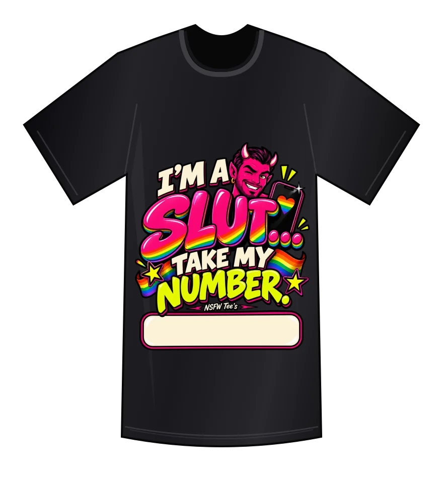 Take My Number — Black tee mockup