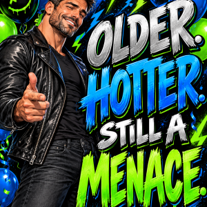Older. Hotter. Still a Menace. — Card