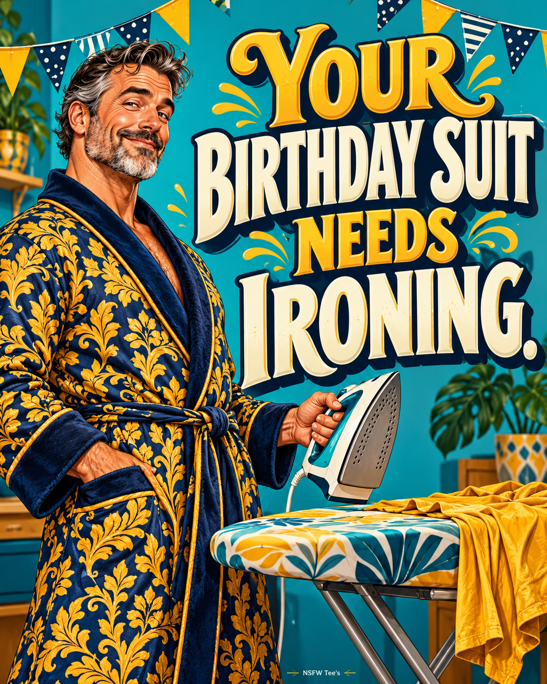 Birthday Suit Needs Ironing — Card
