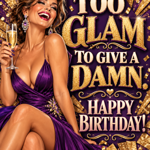 Too Glam to Give a Damn — Card