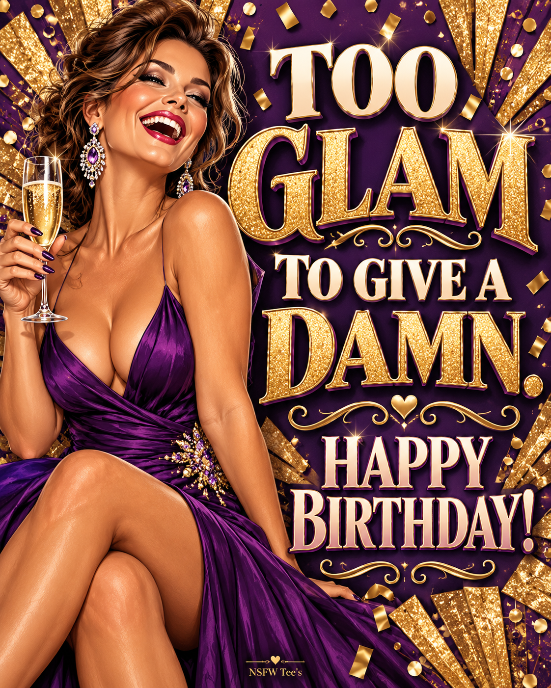 Too Glam to Give a Damn — Card